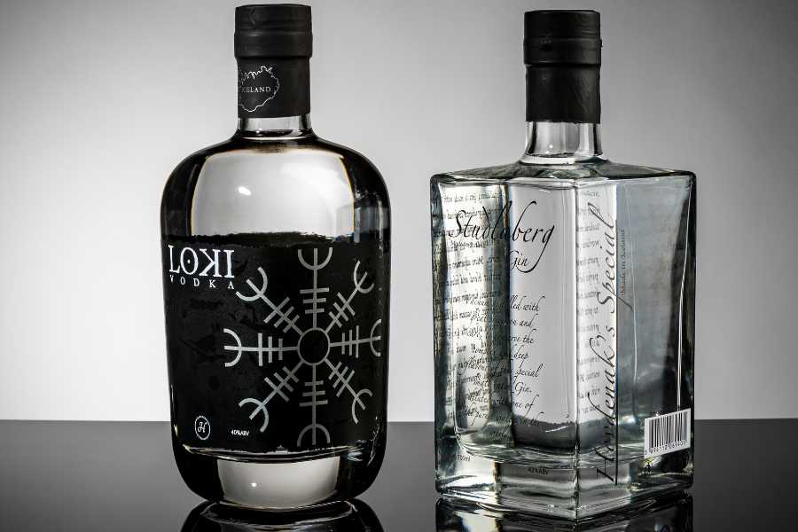 Loki Vodka og Stuðlaberg Gin